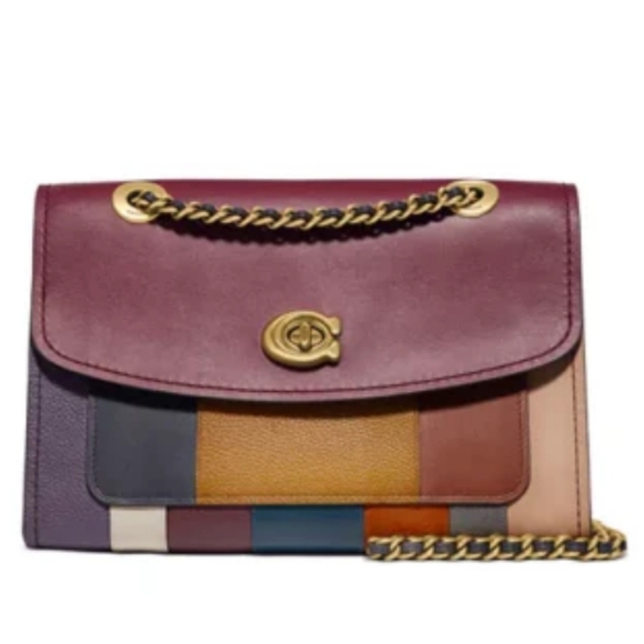 Coach Multicolor Patchwork Leather Shoulder Bag - Picture 1 of 10